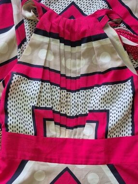 Eliza J Hot Pink, Sz 2 Black & Cream Geometric Maxi Dress Tall Long